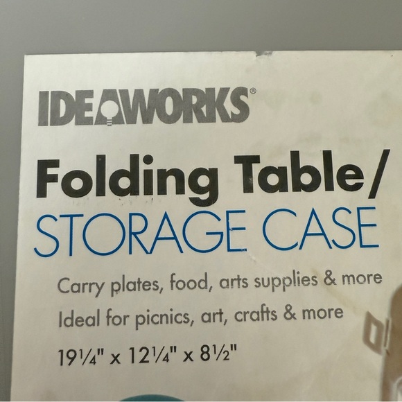 Idea works ® Folding Table Storage Case Collapsible Tray Desk Travel Crafts Box - Picture 3 of 11